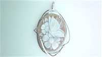 Pendant Sommer Woman PEZZI UNICI in Silver Conchiglia CAMMEO FLOREALE - CAMMEO FLOREALE